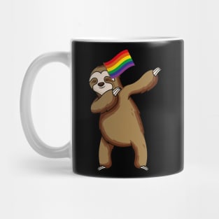 Sloth Dabbing Gay Lesbian Resis LGBT Flag Mug